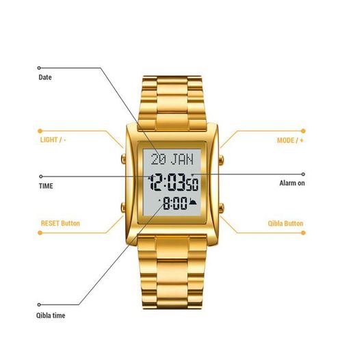 Muslim Digital Watch Men Women Bookmark Qibla Watch Muslim Wristwatches Pilgrimage Time Reminder Watches For Islamicc