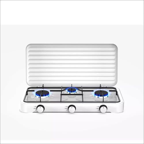 Triple Gas Hob With Lid Rosberg R51454D3 2x2.2kWh 1x1kWh 30 mbar Carbon steel - Multicolor