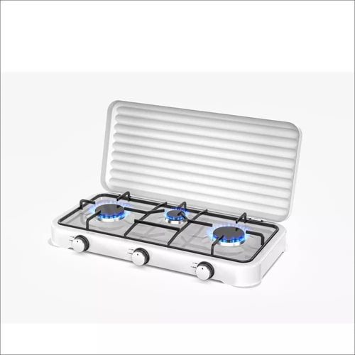 Triple Gas Hob With Lid Rosberg R51454D3 2x2.2kWh 1x1kWh 30 mbar Carbon steel - Multicolor