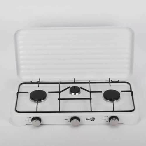 Triple Gas Hob With Lid Rosberg R51454D3 2x2.2kWh 1x1kWh 30 mbar Carbon steel - Multicolor