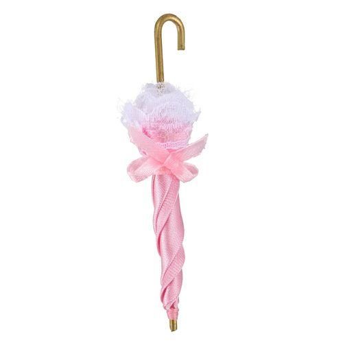 112 Miniature Lace Umbrella Doll House Accessories Pink