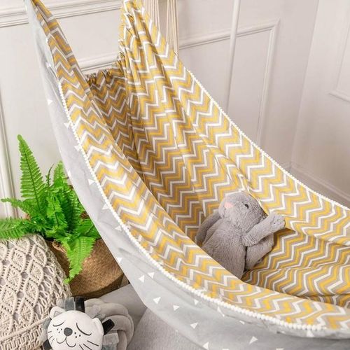 Children Hammock Swing Kids Cotton Cloth Bag Chair Baby Room Home Decor Indoor Outdoor Hanging Basket