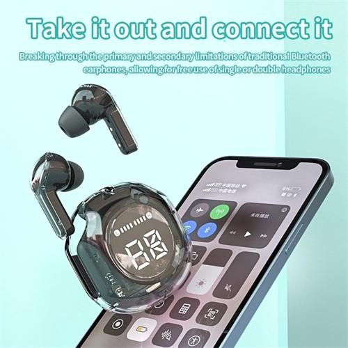 Air39 Earbuds Wireless Transparent Bluetooth Headphones In-Ear 5.3 Sports Smart Noise Canceling Headphones Gaming Headphones