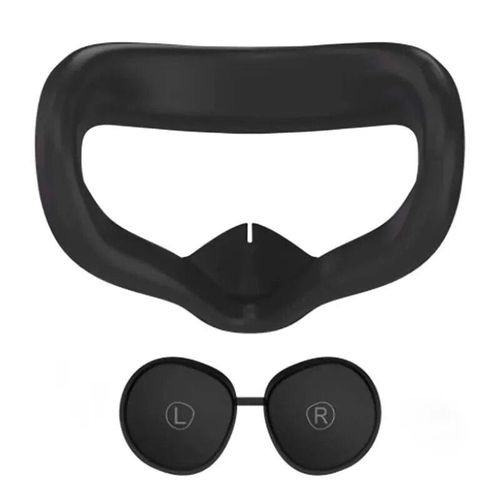 Oculus Quest2 Is Compatible with a Two-piece Silicone Eye , Lens Protector, VR Glasses, Smart Accessories,and Black Comfort