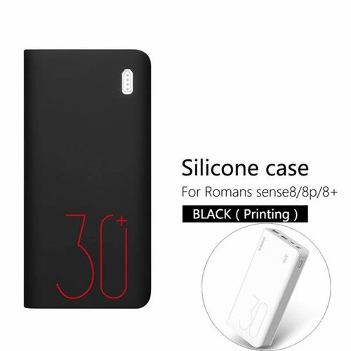 Silicone Protective Cover For 30000mah Sense 8/8f/8 Soft Impact Resistant Silicone Power Bank Non-Slip Skin Power Bank