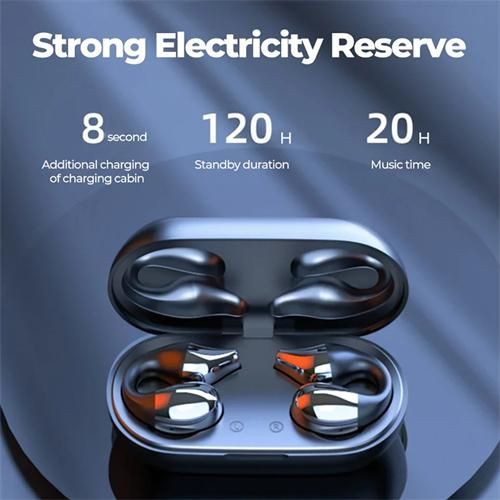 TWS Wireless Bluetooth 5.2 Bone Conduction Headphones S03 Touch LED Earbuds
