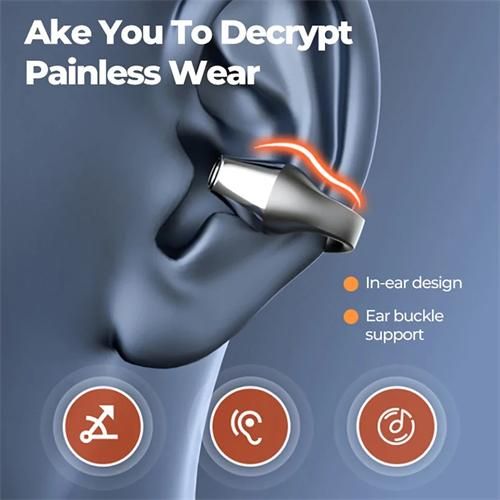 TWS Wireless Bluetooth 5.2 Bone Conduction Headphones S03 Touch LED Earbuds
