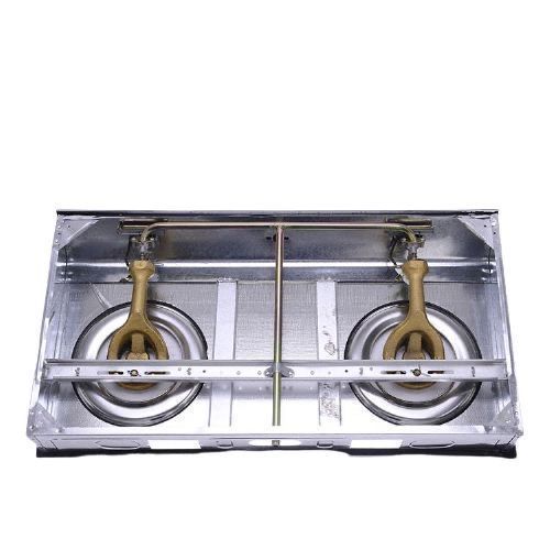 Besse Glass Top Gas Cooker, Double-Black(Decoration May Vary)