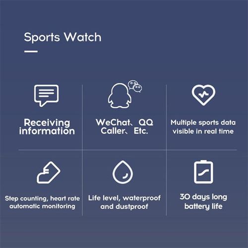 Smart watch waterproof health oxygen heart rate real-time monitoring suitable for apple ios android