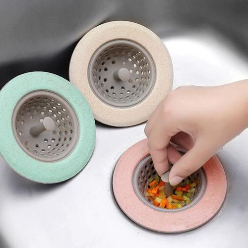 Drain Stopper Rubber Sink Plug Filter, Color May Vary.
