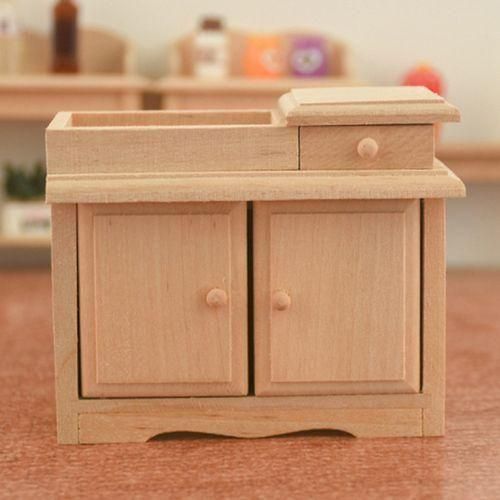 915 Generation 112 Miniature Dollhouse Wooden Wash Basin