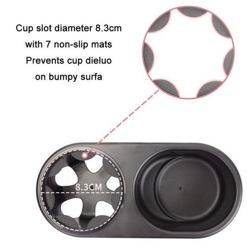 Stroller Double Cup Holder Pushchair Bottle Snack Box Shelf J4100