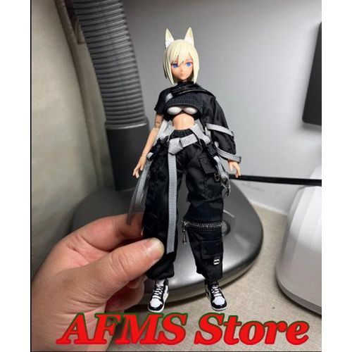 SHF 1/12 Anime Mobile Suit Girl Shirt Cargo Pants Martin Boots Marginal Walker Series Battle Gang Pioneer Clothes For 6