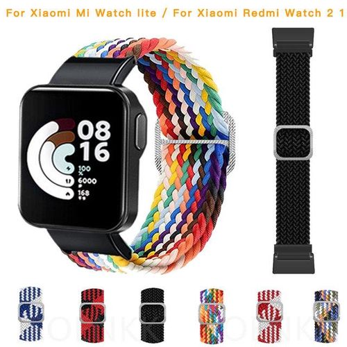 Nylon Watchband Strap For Mi Watch Lite Braided Elastic Weave Wrist Bracelet For Redmi Watch 2 1 Strap