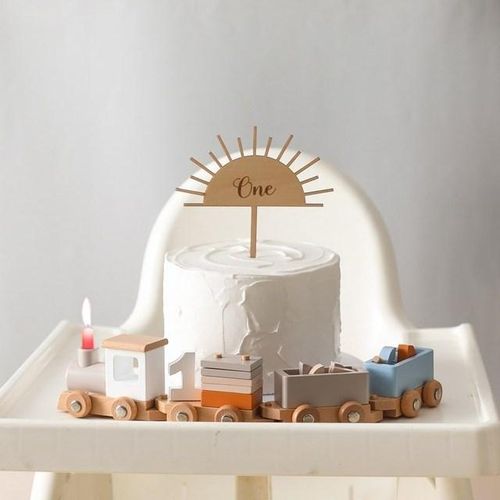 Baby Wooden Train Birthday Montessori Toys Baby Educational Toys Wooden Trolley Game Boys And Girls 1 2 3 4 5 Baby Learning