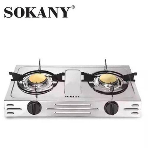 Sokany 2 Burner Gas Cooker Stoveable Top Gas Stove Hob Hot Plate For Heavy And Large Pot Pans -silver. .