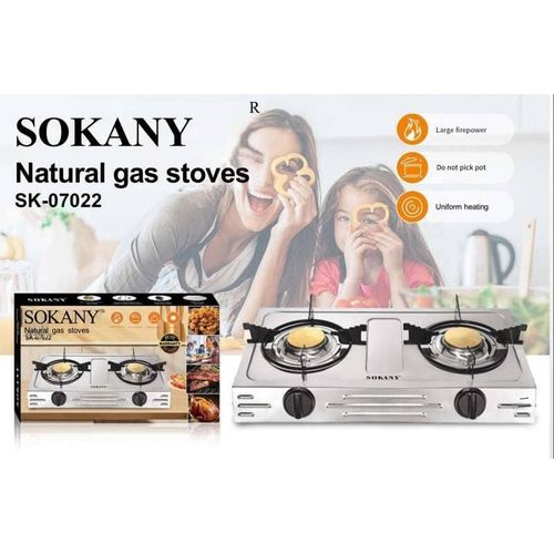 Sokany 2 Burner Gas Cooker Stoveable Top Gas Stove Hob Hot Plate For Heavy And Large Pot Pans -silver. .