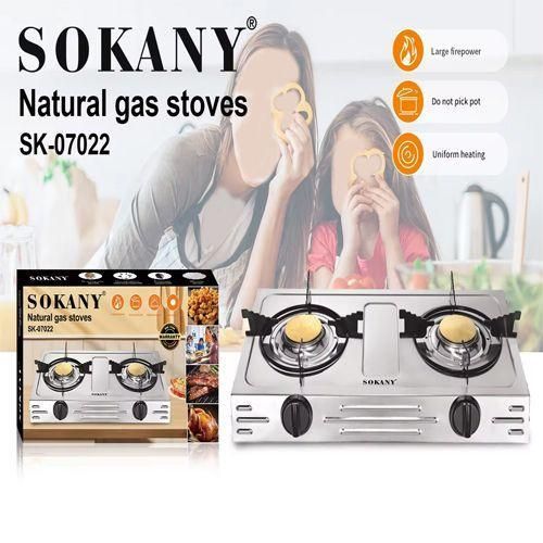 Sokany 2 Burner Gas Cooker Stoveable Top Gas Stove Hob Hot Plate For Heavy And Large Pot Pans -silver. .