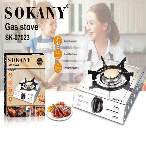 Sokany 1 Burner Gas Cooker Table-Top Gas Stove Hob Hot Plate For Heavy And Large Pot Pans- Silver
