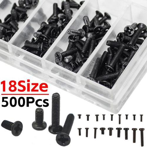 500pcs 18 Size Universal Mini Screw Nuts Lap Notebook Computer Replacement Screws Kits Diy Kit Repairing Components Tools
