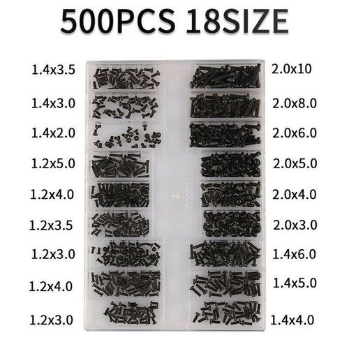 500pcs 18 Size Universal Mini Screw Nuts Lap Notebook Computer Replacement Screws Kits Diy Kit Repairing Components Tools
