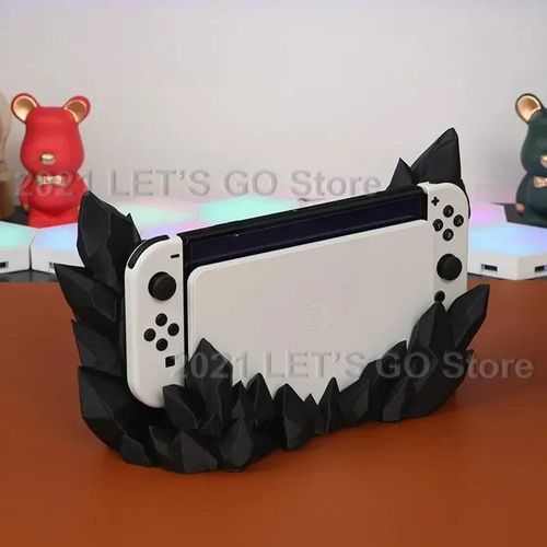Nintend Switch / OLED Crystal Decor Stand 3D Printing Cool Holder for Nintendo Switch / OLED Dock Gaming Accessories