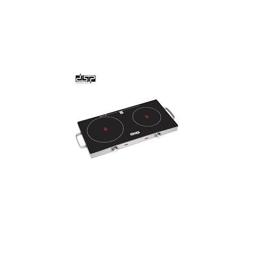 Dsp Double Seat Electric Infrared Cooker Induction Heater Ceramic Glass Plate LED Display Control Timer -Multicolor