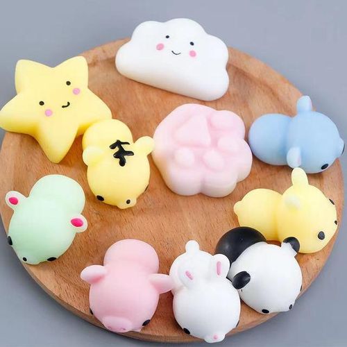 100PC Mini Squishy Toys Mochi Squishies Bulk Kawaii Animals Fruits Squishy Stress Relief Squeeze Fidget Toy For Kids Boys