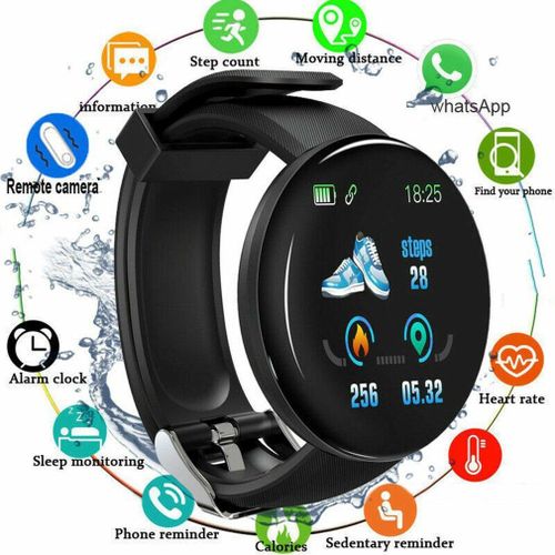 round smar bracele D18S Macaron color screen sep couning sleep monioring hear rae and