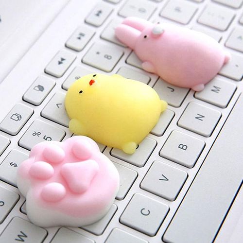 100PC Mini Squishy Toys Mochi Squishies Bulk Kawaii Animals Fruits Squishy Stress Relief Squeeze Fidget Toy For Kids Boys