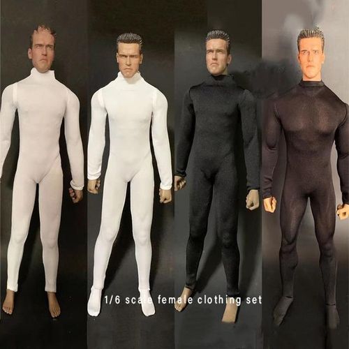 In 1/6 Scale CJG-M013 Men's Elastic Bodysuit Tights Underwear Jumpsuit For 12 inches M34 Muscle Body Male