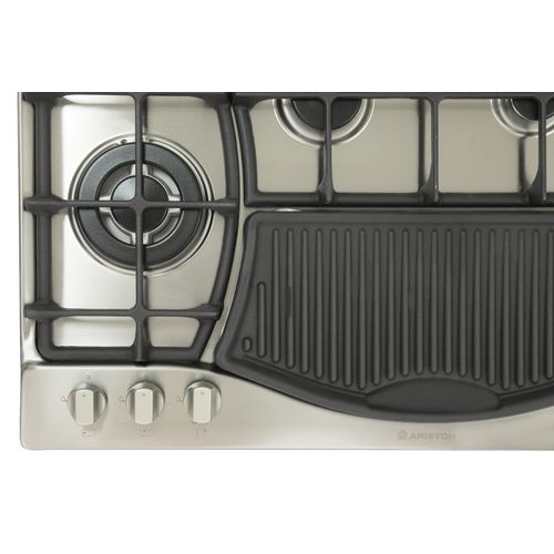 Ariston Built in Gas / Electric Hob 90cms PH941MSTBGH- Silver/Black (01 Year Warranty)