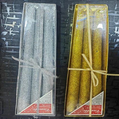 Lucite Glitter Candles Mid Century Modern Acrylic Candles