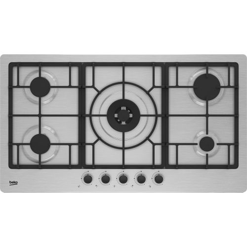 Beko HIMW95225 5 Gas Built In Hob - 90CM, Stainless Steel - Silver
