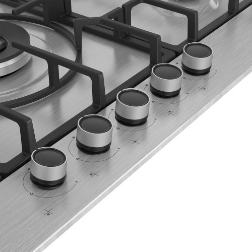 Beko HIMW95225 5 Gas Built In Hob - 90CM, Stainless Steel - Silver