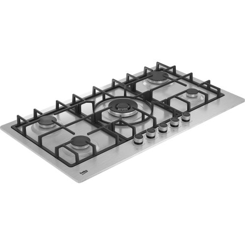 Beko HIMW95225 5 Gas Built In Hob - 90CM, Stainless Steel - Silver
