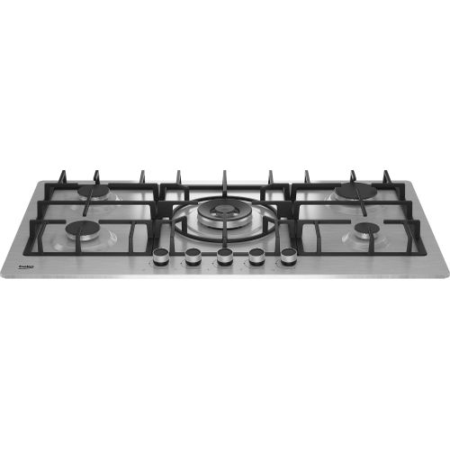 Beko HIMW95225 5 Gas Built In Hob - 90CM, Stainless Steel - Silver