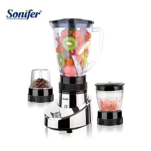 3 In 1 Blender For Making Juice With Mill Grinder With Sharp Blades And Copper Motor-Multicolour