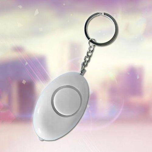 DM Egg Shape Women Personal Safety Alarm Keyring Children School Emergency Alert White