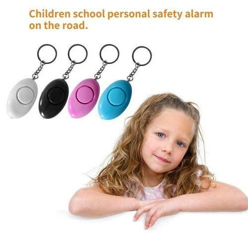 DM Egg Shape Women Personal Safety Alarm Keyring Children School Emergency Alert White