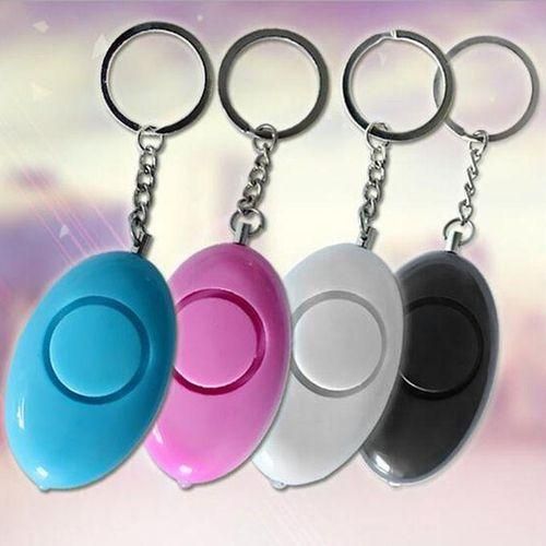 DM Egg Shape Women Personal Safety Alarm Keyring Children School Emergency Alert White