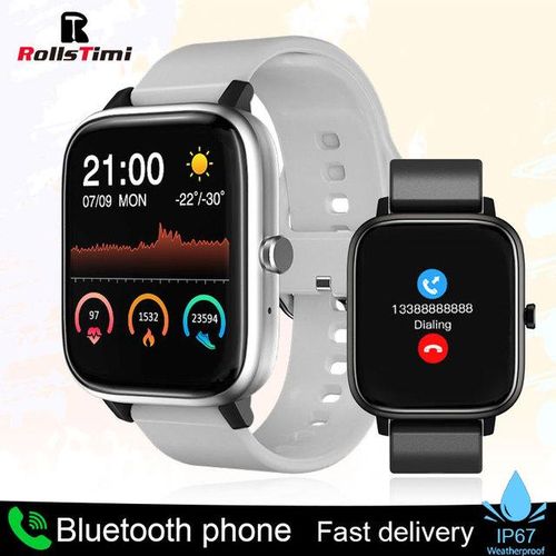 Rollstimi 2021smart Watch Ladies Heart Rate Blood Pressure Sport Watch Men Woman Waterproof Lady Smart Bracelet Android And Ios