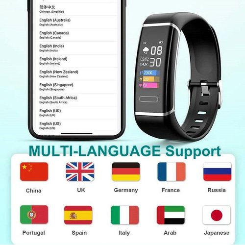 Effeokki Smartwatch Band Bluetooth Waterproof Heart Rate Sleep Monitor Fitness Tracker Sports Smart Bracelet Womem Xiomi Watch