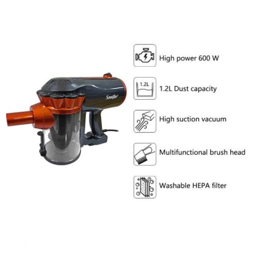 Sonifer Handheld Powerful Vacuum Cleaner With AVery Powerful Suction Function For Cleaning Floors Pet Hair Cars-Multicolour