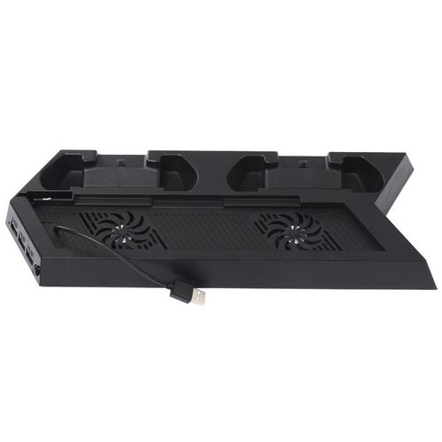 Vertical Console Stand 2 Controller Charger Dock Charging 2 Cooling Fan for 4 Accessories PS4 Controller