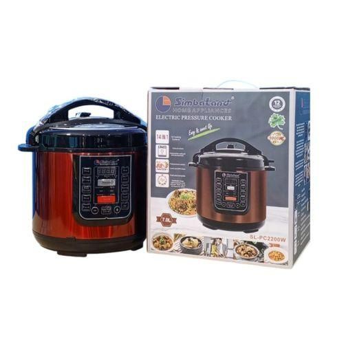 Simbaland  7.0L Genuine 14 in 1 SL - PC 2200W Digital Electric Pressure Cooker - Silver