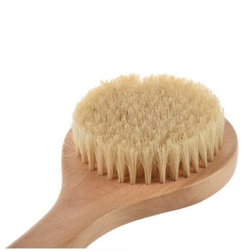 Longhandled Bristle Detox Wooden Handle Body Brush Skin Bru