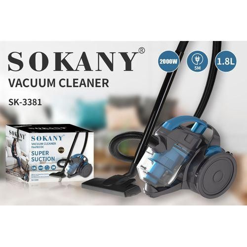 Sokany Vacuum Cleaner With Super Suction 1.8 Liters Efficient And Deep House Cleaning-Multicolour