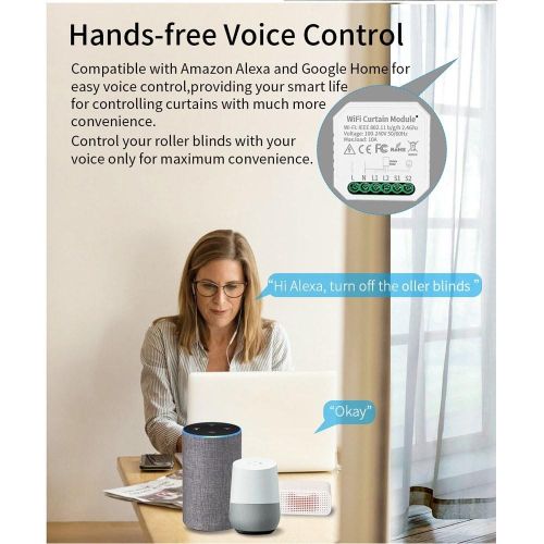 4. Tuya WIFI Curtain APP/Alexa Control - white My