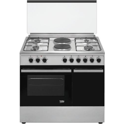 Beko Cooker BGES901 With 4 Gas With 2 Electric Plates - Silver